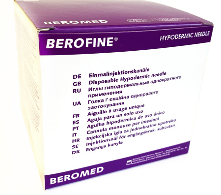 Игла инъекционная одноразовая Berofine 30G (0,30 х 6мм) Игла инъекционная одноразовая Berofine 30G (0,30 х 6мм)